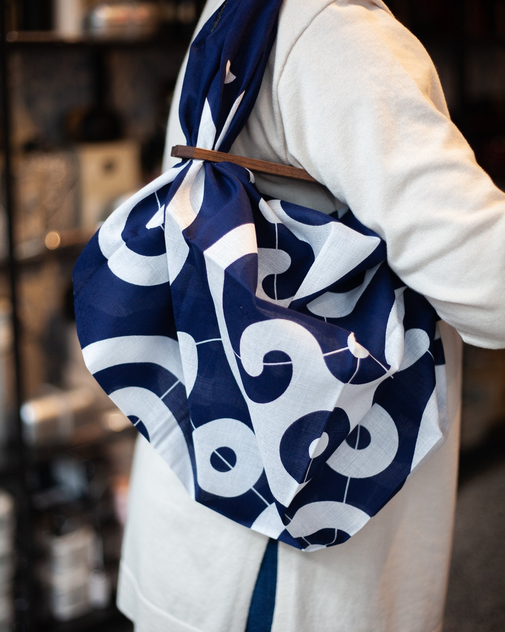 Furoshiki Patchin (manico della borsa) - Noce