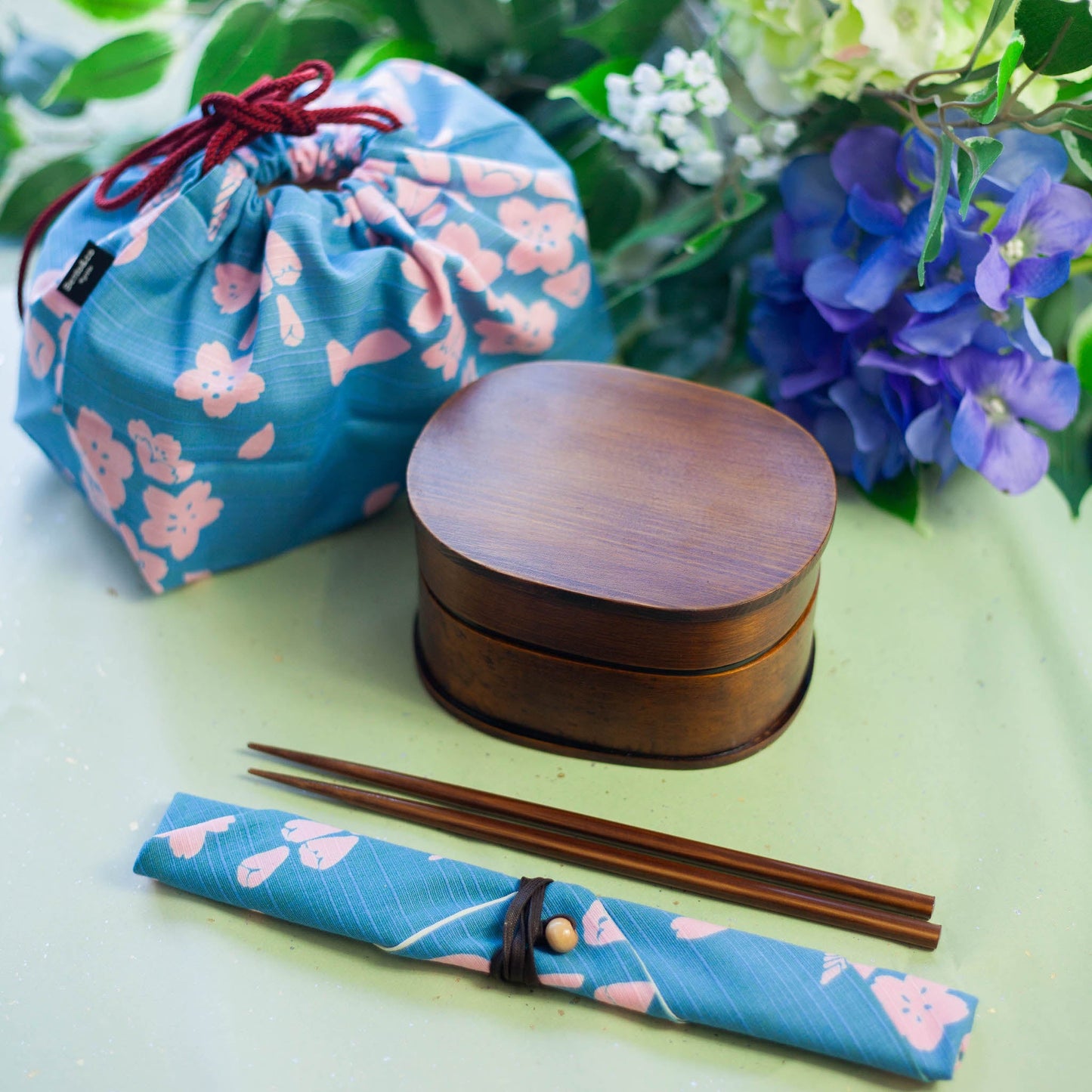 Set Bento originale - Sakura blu