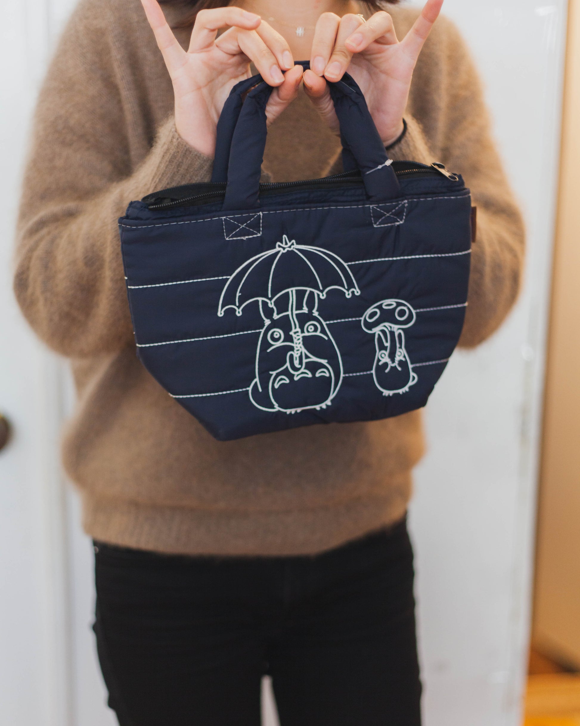 Totoro Umbrella Insulated Tote Bag by Skater - Bento&co Japanese Bento Lunch Boxes and Kitchenware Specialists