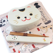 Ensemble Bento Kao Neko (blanc)
