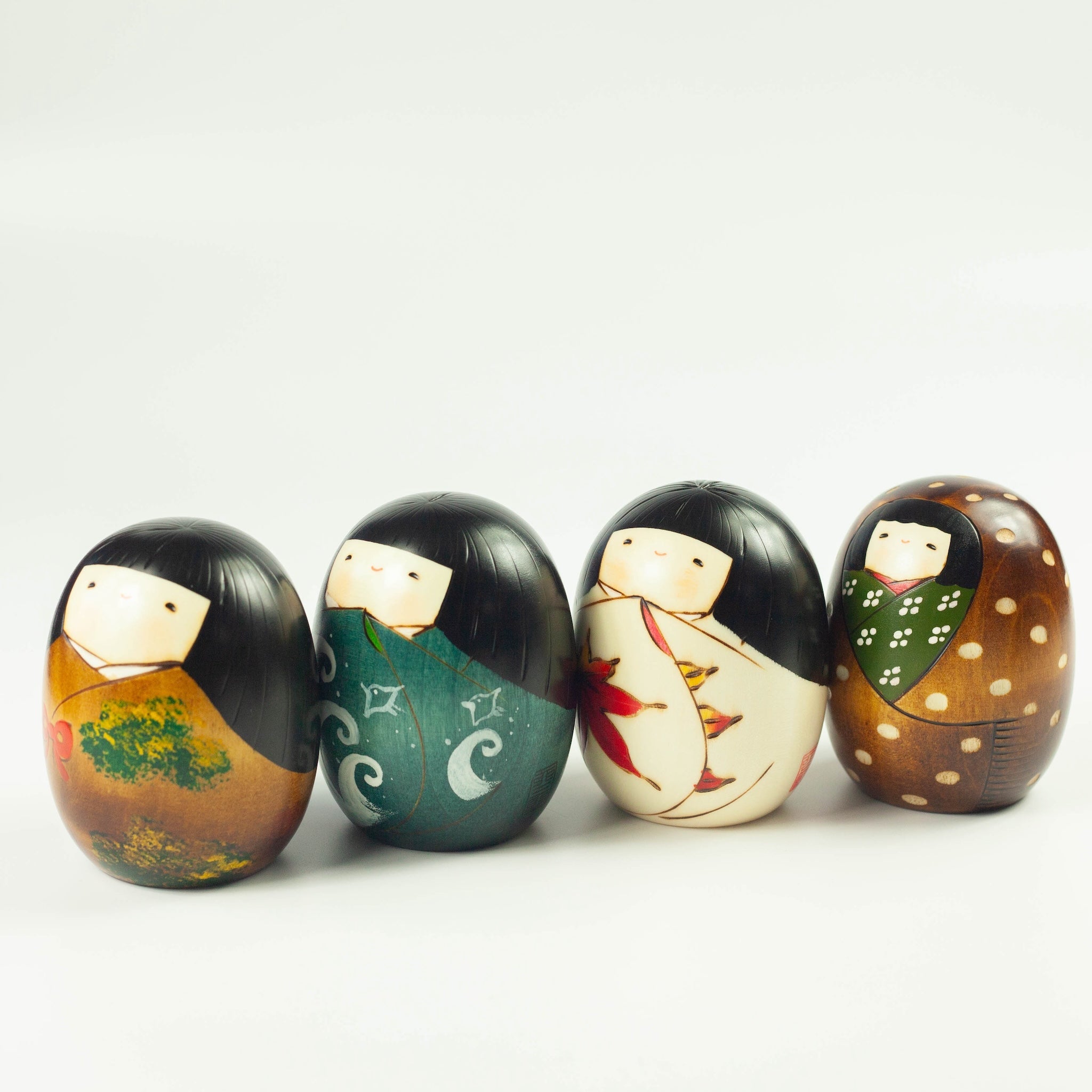 Bambole Kokeshi - 4 stagioni 