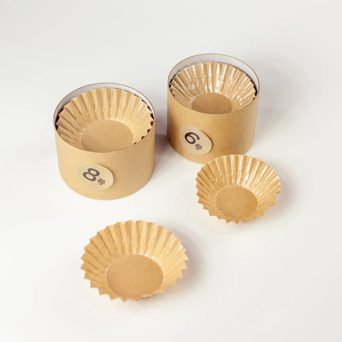 Set van Eco Cups in Kraftpapier