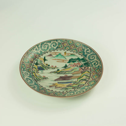 Kutaniyaki-bord uit het Meiji-tijdperk (1900, 17 cm)