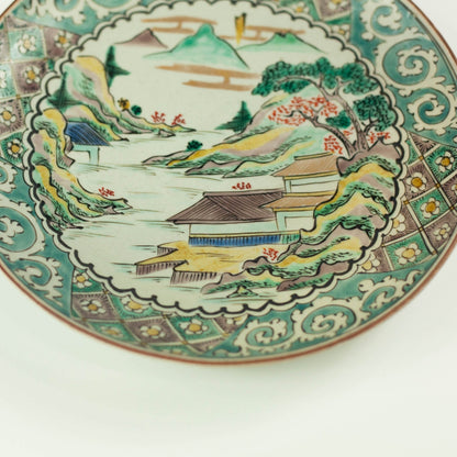 Kutaniyaki-bord uit het Meiji-tijdperk (1900, 17 cm)