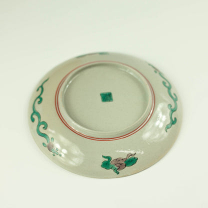 Kutaniyaki-bord uit het Meiji-tijdperk (1900, 17 cm)