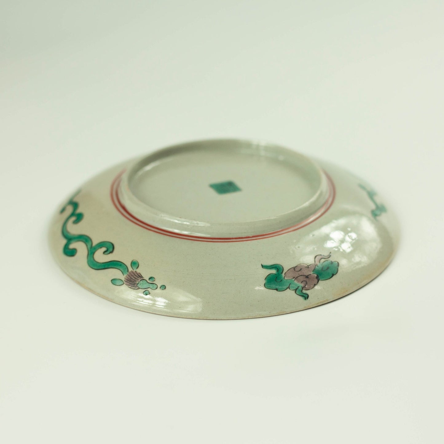 Kutaniyaki-bord uit het Meiji-tijdperk (1900, 17 cm)