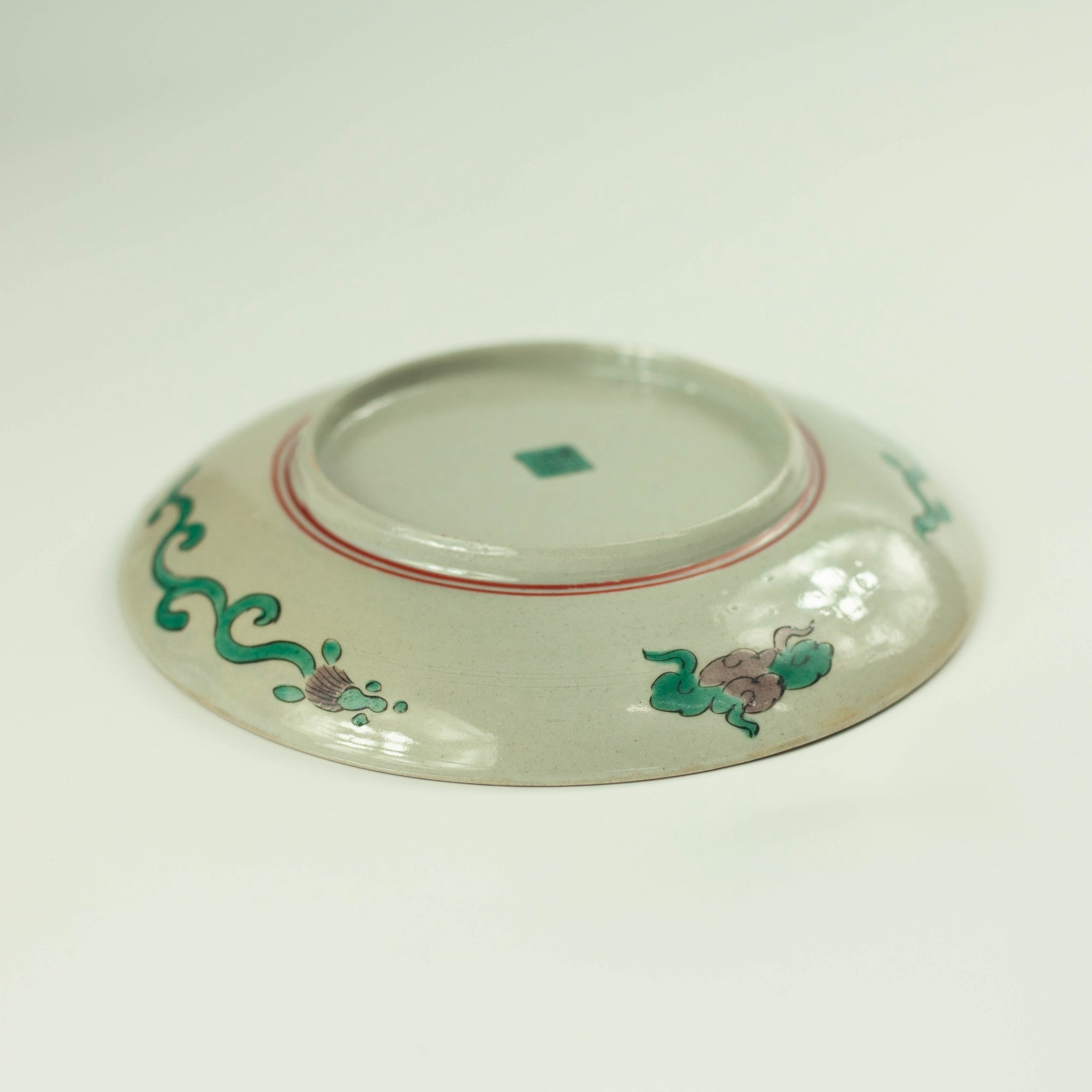 Kutaniyaki-bord uit het Meiji-tijdperk (1900, 17 cm)