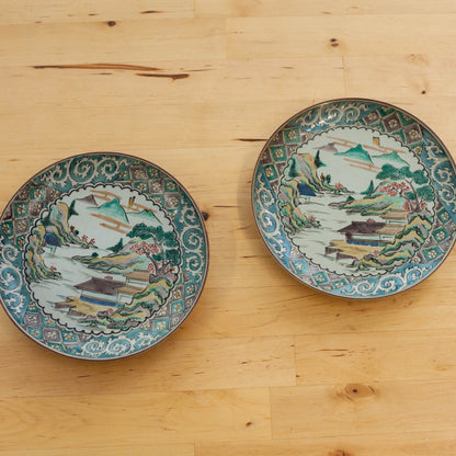 Kutaniyaki-bord uit het Meiji-tijdperk (1900, 17 cm)