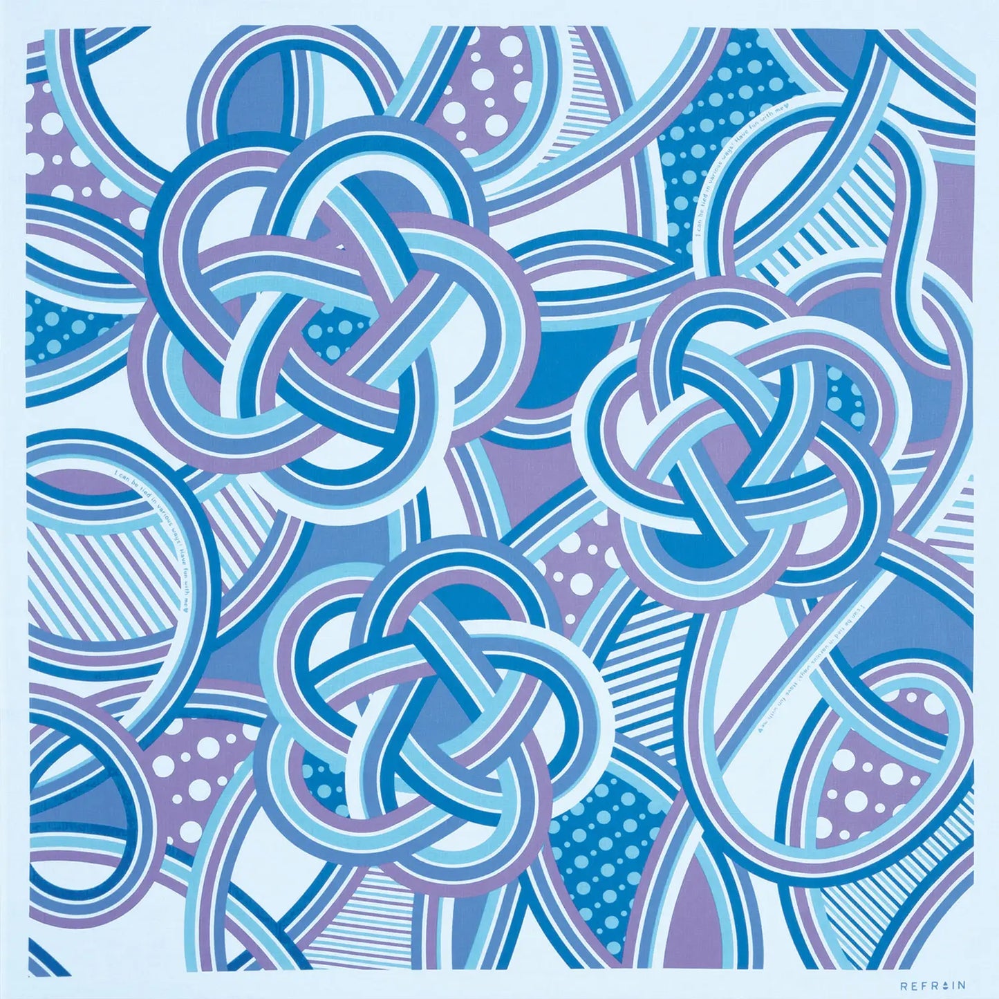 Furoshiki idrorepellente - Refrain Yuika (110 cm, blu)