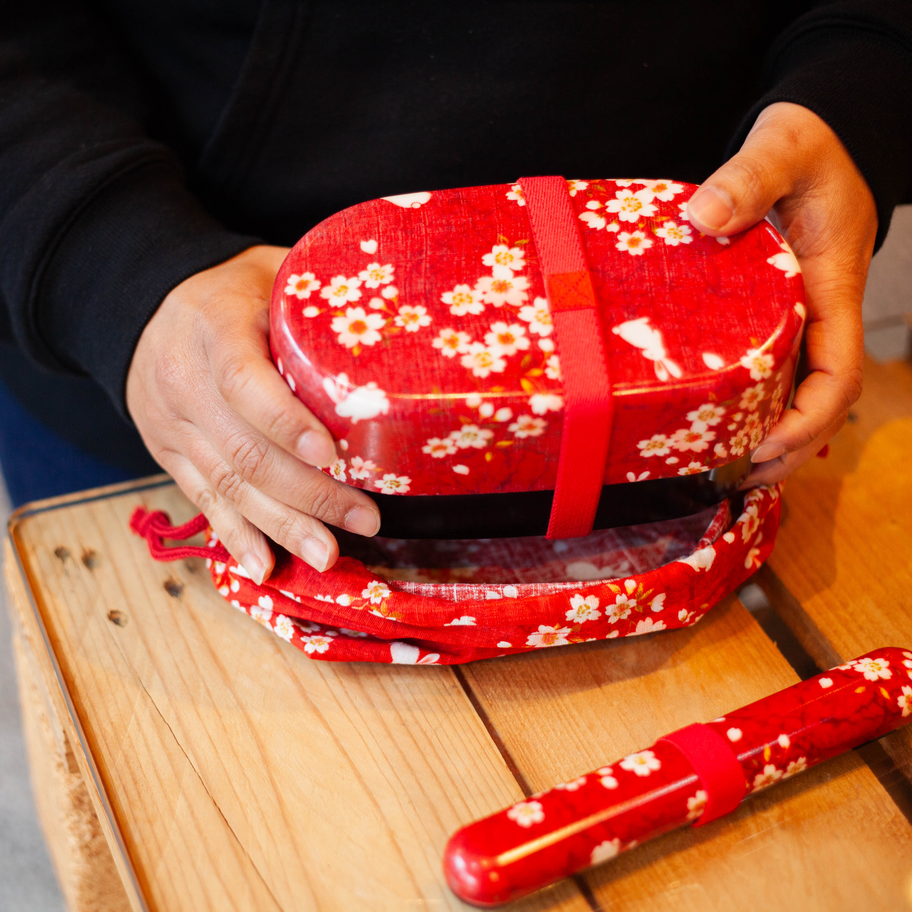 Sakura Usagi Bento-set (rood) 