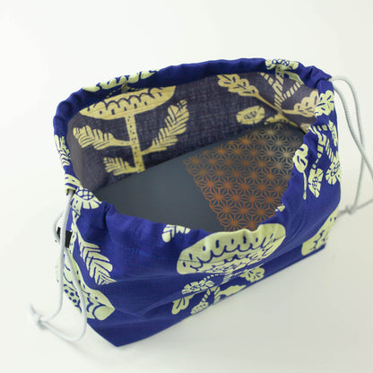 Originele Kiku furoshiki tas (blauw, groot)