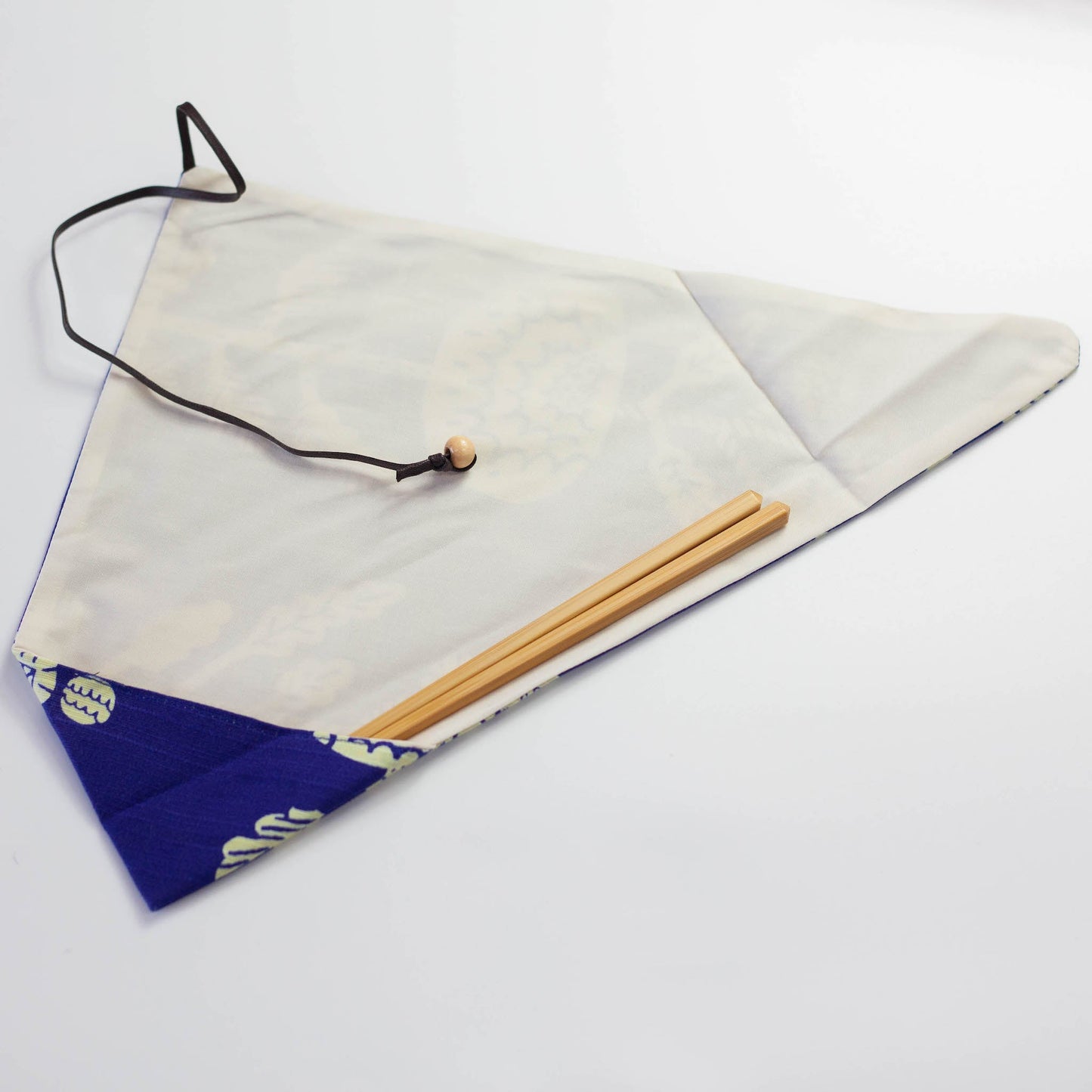 Etui à baguettes furoshiki original Kiku (bleu)