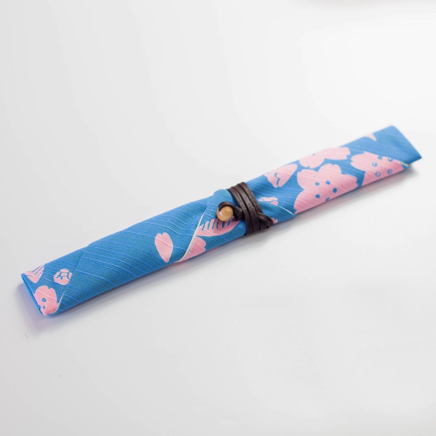 Origineel Sakura furoshiki eetstokjesdoosje (blauw)