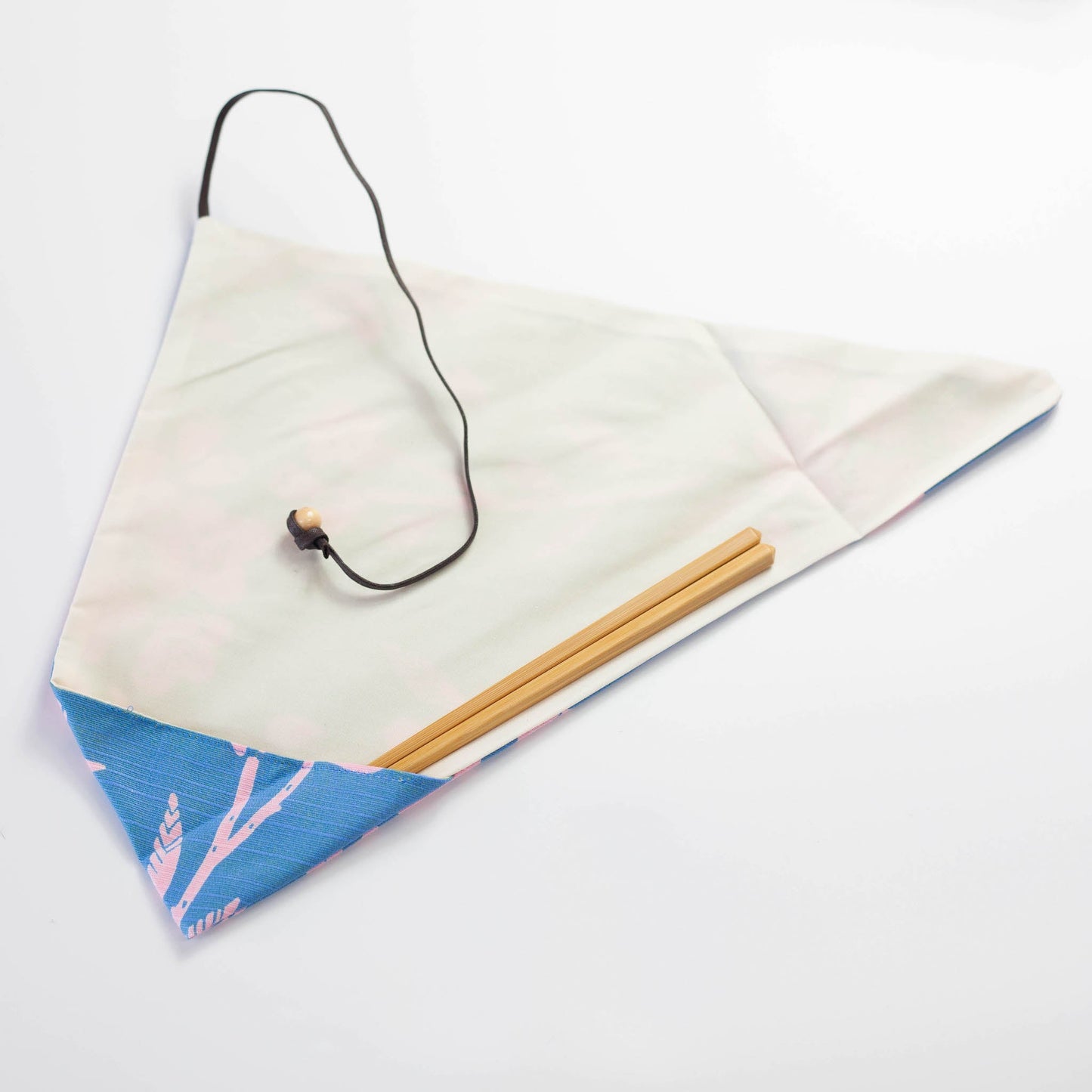 Origineel Sakura furoshiki eetstokjesdoosje (blauw)