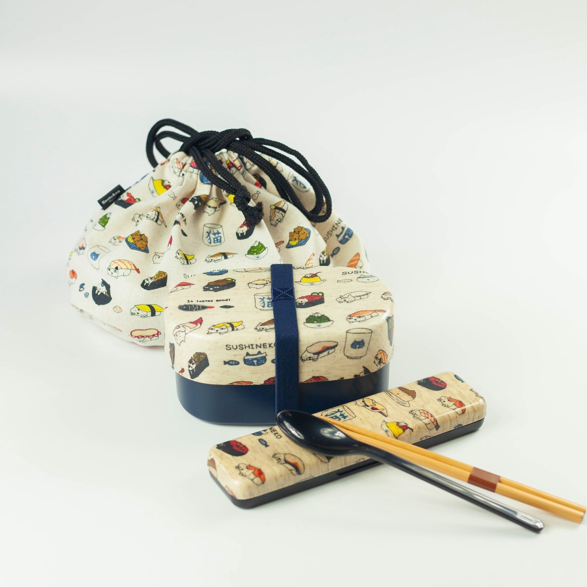 Originele Bento Set - Sushi Neko (570 ml)