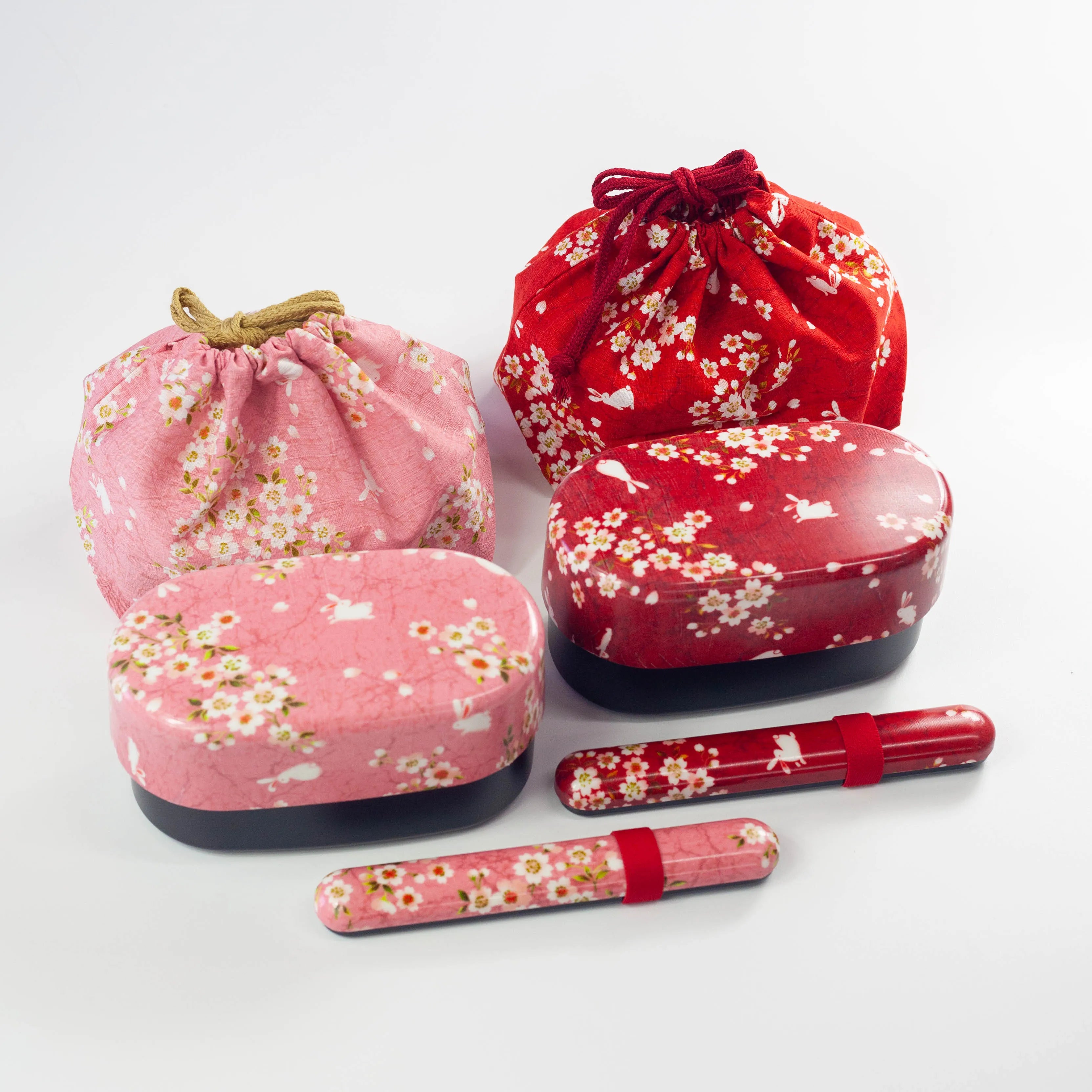 Sakura Usagi Bento-set (rood) 