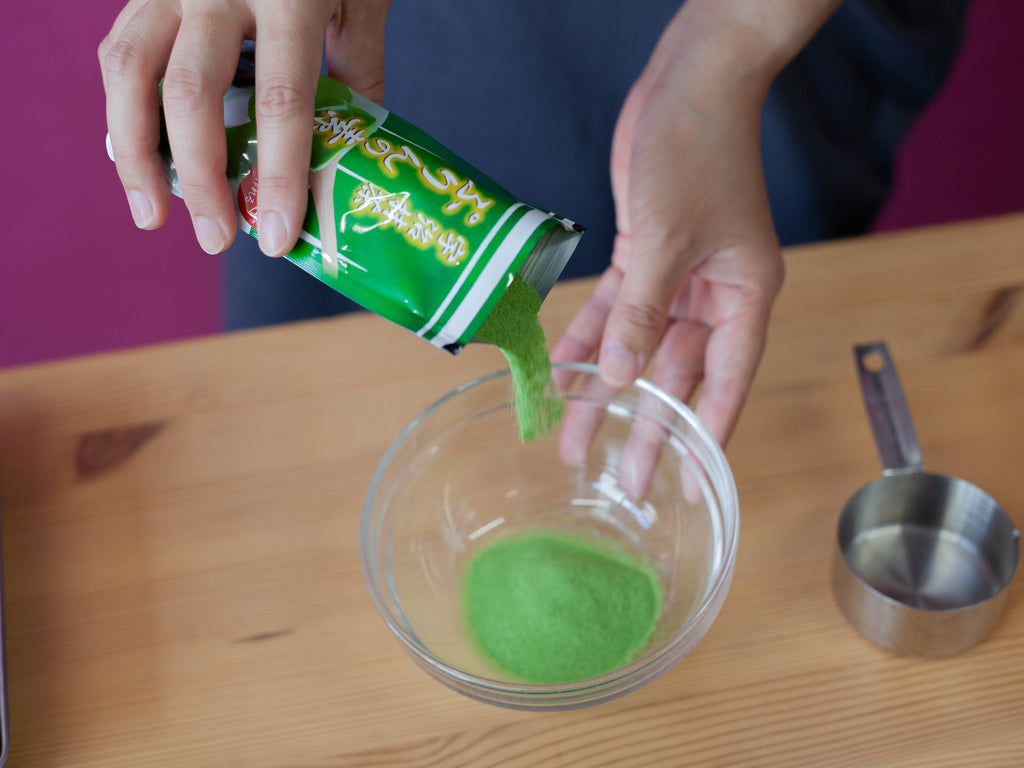 Uji matcha groene theedesserts