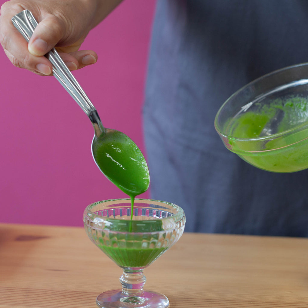 Uji matcha groene theedesserts