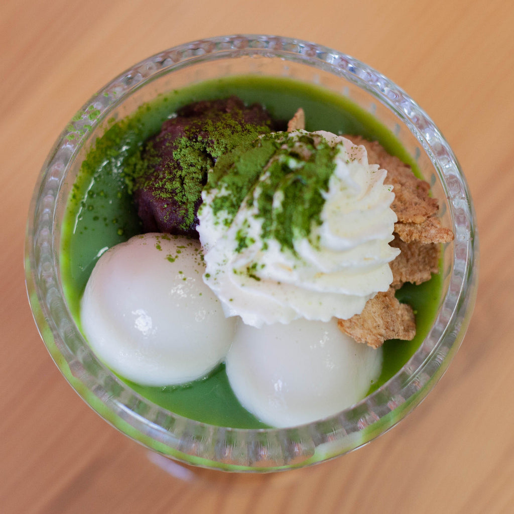 Uji matcha groene theedesserts