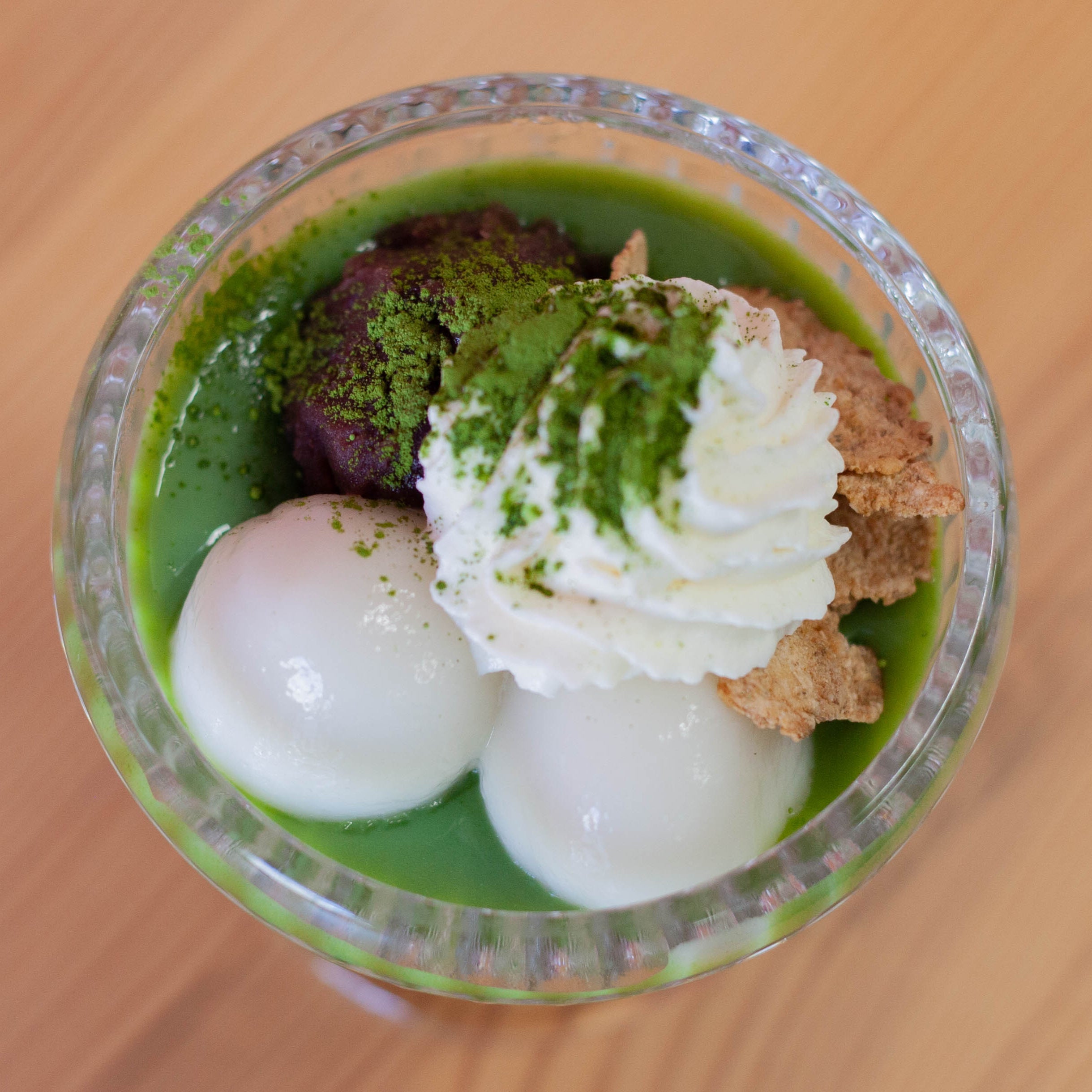 Uji matcha groene theedesserts