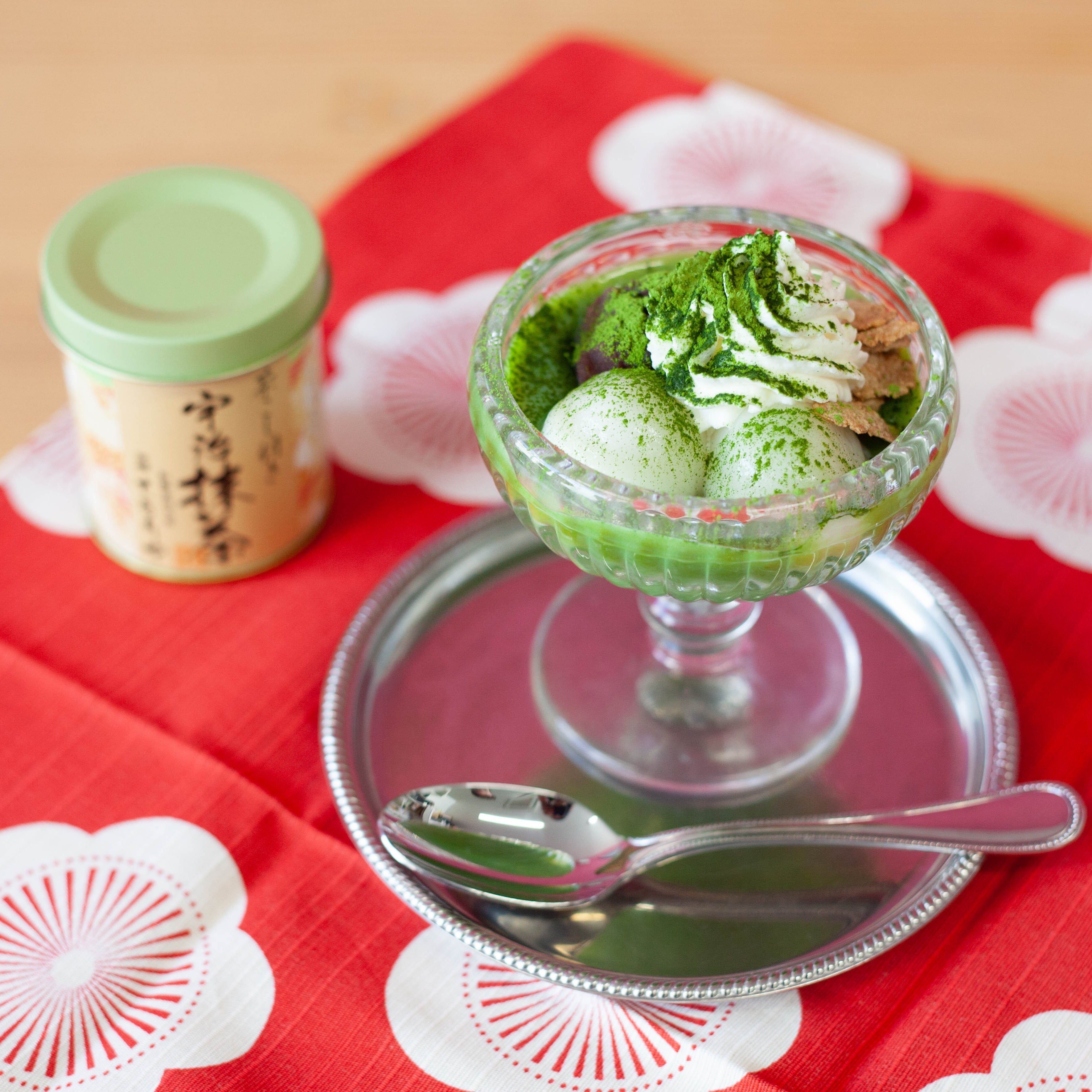 Uji matcha groene theedesserts