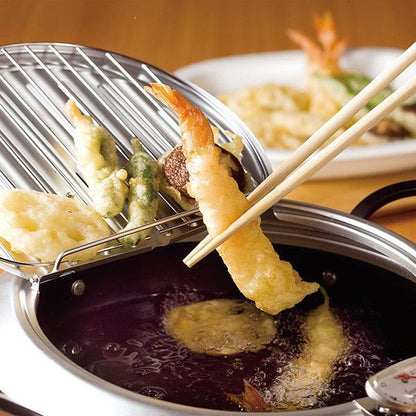Pentola per tempura con coperchio