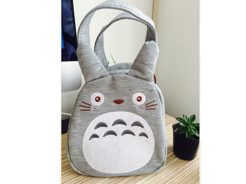 Totoro Bento Bag | Mascot Grey by Skater - Bento&co Japanese Bento Lunch Boxes and Kitchenware Specialists