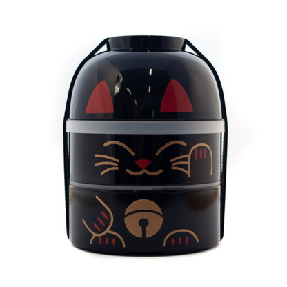 Bento Kokeshi - Maneki Neko (noir, 1200 ml)