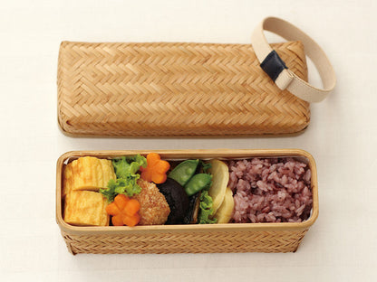 Weaved Bamboo Bento Box | Long by Yamaki - Bento&co Japanese Bento Lunch Boxes and Kitchenware Specialists