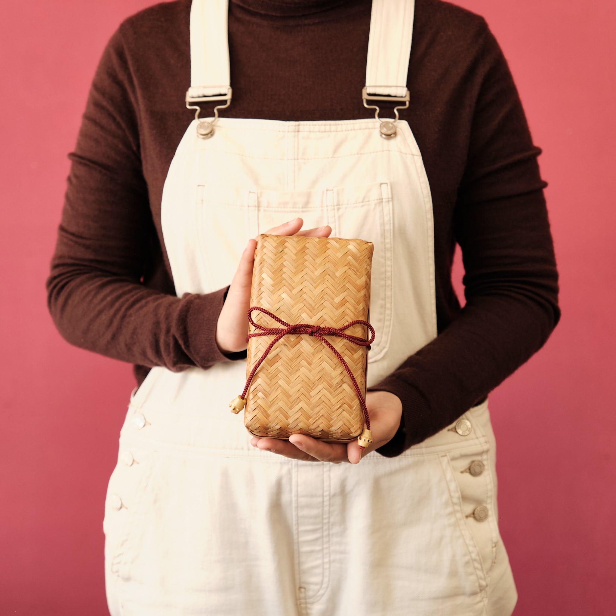 Bento en bambou tissé