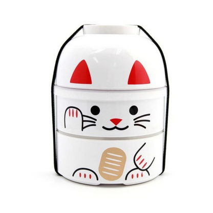 Bento Kokeshi - Maneki Neko (blanc, 1200 ml)