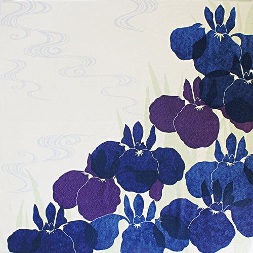 Furoshiki Koetsu Chirimen - Kaki Tsubata (crème, 70 cm)