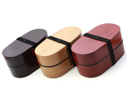 Nuri Wappa Wood Tone Bento Box | Red by Hakoya - Bento&co Japanese Bento Lunch Boxes and Kitchenware Specialists