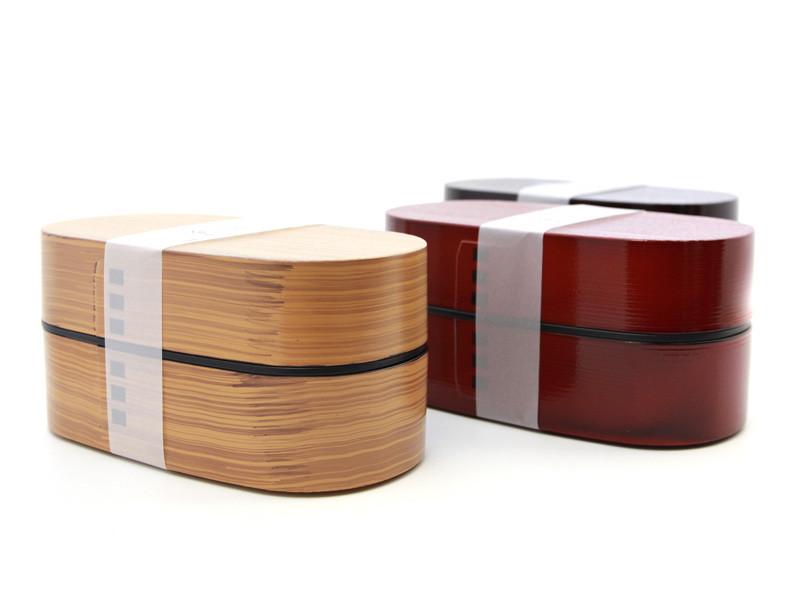 Nuri Wappa Wood Tone Bento Box | Red by Hakoya - Bento&co Japanese Bento Lunch Boxes and Kitchenware Specialists