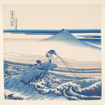 Furoshiki Hokusai Ukiyo-e | El Pescador de Kajikazawa 48cm