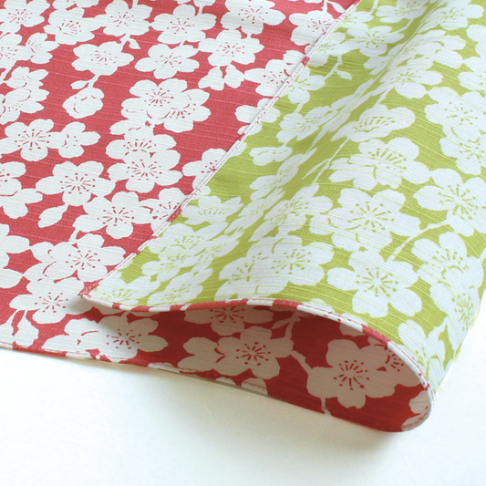 Furoshiki Shidare 48cm | Pink & Green by Yamada Seni - Bento&co Japanese Bento Lunch Boxes and Kitchenware Specialists