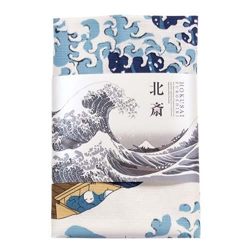 Large Hokusai Ukiyo-e Furoshiki | The Great Wave off Kanagawa by Yamada Seni - Bento&co Japanese Bento Lunch Boxes and Kitchenware Specialists