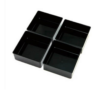 Juego de compartimentos interiores para caja de picnic de dos niveles Ojyu (19,5 cm) | Negro