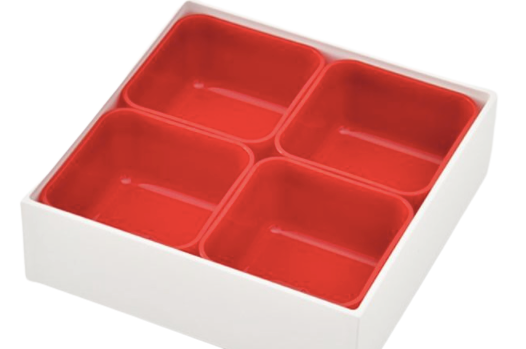 Compartiments internes Ojyu (pique-nique 18x18 cm, rouges)