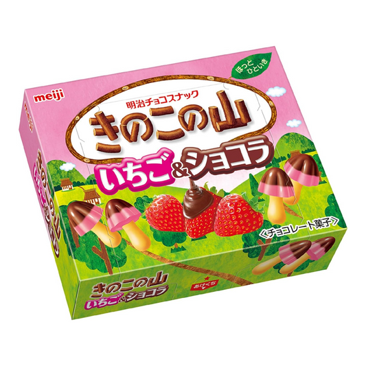 Biscuits Kinoko no Yama - Goût fraise et chocolat